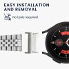 Sada 4 ks adaptérů Kwmobile 20mm na řemínek pro Samsung Galaxy Watch 5/Galaxy Watch 5 Pro/Galaxy Watch 4, stříbrná/černá, ocel, KWM0000255D001C