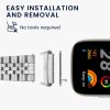 Sada 4 Kwmobile 20mm řemínkových adaptérů pro Xiaomi Redmi Watch 3 Active / Redmi Watch 3 Lite, stříbrná/černá, ocel, KWM0000255E001C