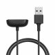 Kwmobile USB napájecí kabel pro Fitbit Charge 6, černý, plastový, KWM0000255N001C