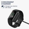 Kwmobile USB napájecí kabel pro Fitbit Charge 6, černý, plastový, KWM0000255N001C