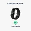 Kwmobile USB napájecí kabel pro Fitbit Charge 6, černý, plastový, KWM0000255N001C