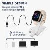 Kwmobile USB nabíjecí kabel pro Amazfit T-Rex 2/T-Rex Ultra/GTR, stříbrný, hliník, KWM0000255R001C