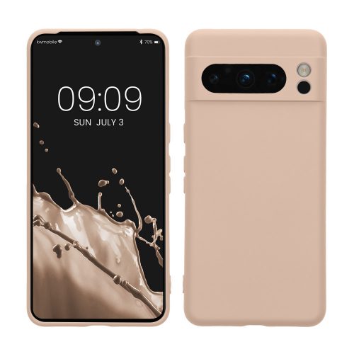 Pouzdro Kwmobile pro Google Pixel 8 Pro, krémové, silikonové, KWM0000208M007C