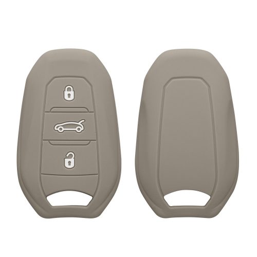 Kryt na klíče od auta Kwmobile pro Peugeot/Citroen 3 tlačítka - Smart Key, šedý, silikon, KWM000008PD004C