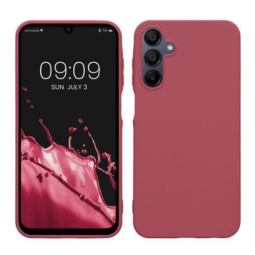 Pouzdro Kwmobile pro Samsung Galaxy A15 5G, tmavě růžové, silikonové, KWM000021MH007C