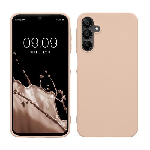 Pouzdro Kwmobile pro Samsung Galaxy A15 5G, krémové, silikonové, KWM000021MH015C