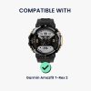 Sada 4 ks adaptérů Kwmobile 22mm na popruh pro Amazfit T-Rex 2, stříbrná/černá, ocel, KWM0000255K001C