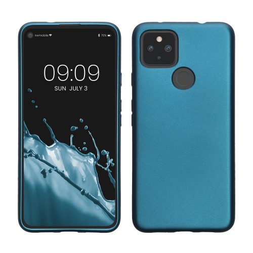 Pouzdro Kwmobile pro Google Pixel 4a 5G, modré, silikonové, KWM0000125I006C