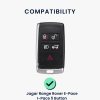 Kryt na klíče od auta Kwmobile pro Jaguar 5 Buttons, bílá/zlatá, silikon, KWM0000256I002C