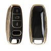 Kryt na klíče od auta Kwmobile pro Audi 3 Buttons - Keyless Go, černá/zlatá, silikon, KWM0000256J001C