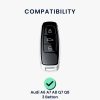 Kryt na klíče od auta Kwmobile pro Audi 3 Buttons - Keyless Go, černá/zlatá, silikon, KWM0000256J001C