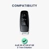 Kryt na klíče od auta Kwmobile pro Audi 3 Buttons - Keyless Go, bílá/zlatá, silikon, KWM0000256J002C