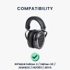 Sada 2 ks náušníků Kwmobile pro HIFIMAN Edition X/Edition XS/ANANDA, černá, ekologická kůže, KWM0000256M001C