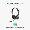 Sada 2 ks náušníků Kwmobile pro Jabra Evolve 2 65/Evolve 65 SE, černá, ekokůže, KWM0000256O001C