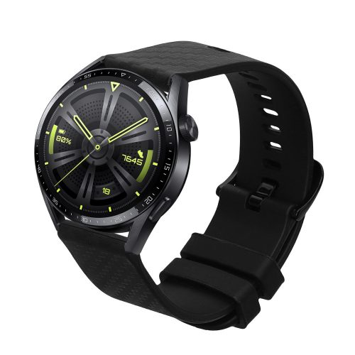 Řemínek Kwmobile pro Huawei Watch GT 3 Pro (46 mm)/GT3 46 mm, černý, silikon, KWM0000257J001C