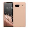 Pouzdro Kwmobile pro Google Pixel 7a, krémové, silikonové, KWM000019YE043C