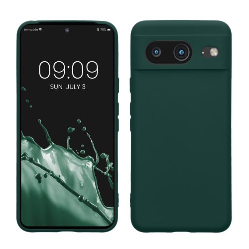 Pouzdro Kwmobile pro Google Pixel 8, tmavě zelené, silikonové, KWM0000208L014C