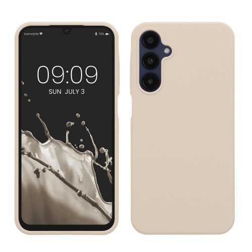 Pouzdro Kwmobile pro Samsung Galaxy A25, krémové, silikonové, KWM000021MV006C