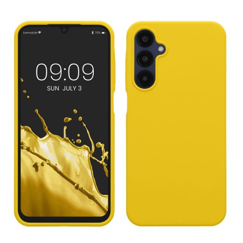 Pouzdro Kwmobile pro Samsung Galaxy A25, žluté, silikonové, KWM000021MV010C