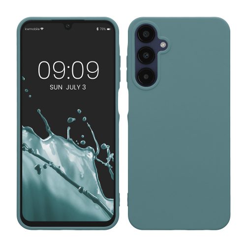 Pouzdro Kwmobile pro Samsung Galaxy A25, tmavě zelené, silikonové, KWM000021MX013C