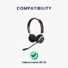 Sada 2 ks náušníků Kwmobile pro Jabra Evolve 65 SE, černá, ekokůže, KWM0000257W001C