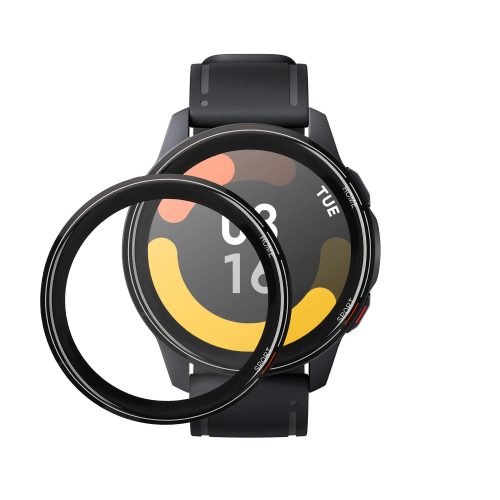 Sada 2 ks ochranných fólií Kwmobile pro Xiaomi Mi Watch/Mi Watch Color Sport, Transparent/Black, Polymer, KWM0000258D001C