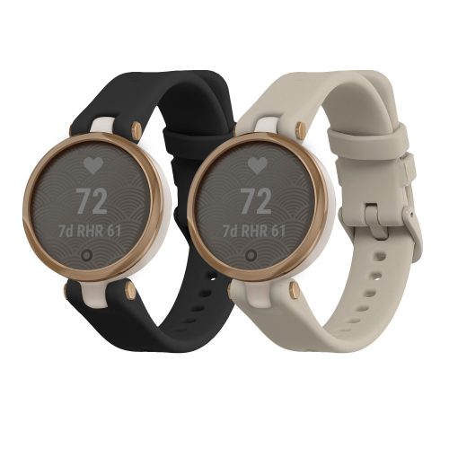 Sada 2 řemínků Kwmobile pro Garmin Lily Sport, černá/béžová, silikon, KWM000018RG005C