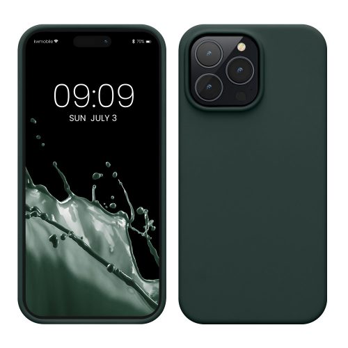 Kryt Kwmobile pro Apple iPhone 14 Pro Max, tmavě zelený, silikon, KWM000016NL037C