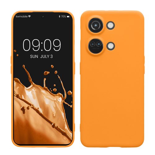 Pouzdro Kwmobile pro OnePlus Nord 3 5G, oranžové, silikonové, KWM0000204U007C