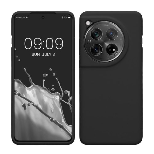 Pouzdro Kwmobile pro OnePlus 12, černé, silikonové, KWM000022QC001C