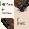 Kryt Kwmobile pro Samsung Galaxy A25, tmavě hnědý, dřevo, KWM000021PN002C