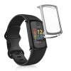 Sada 2 pouzder Kwmobile pro Fitbit Charge 6/Charge 5, černá/stříbrná, silikonová, KWM0000144U005C