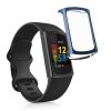 Sada 2 pouzder Kwmobile pro Fitbit Charge 6/Charge 5, transparentní/tmavě modrá, silikon, KWM0000144U006C