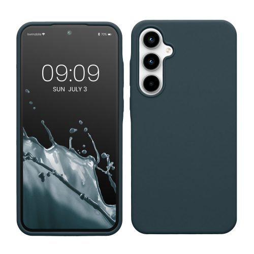 Pouzdro Kwmobile pro Samsung Galaxy A35, tmavě zelené, silikonové, KWM000021PA016C