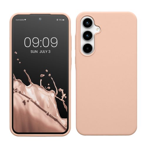 Pouzdro Kwmobile pro Samsung Galaxy A35, krémové, silikonové, KWM000021PA019C