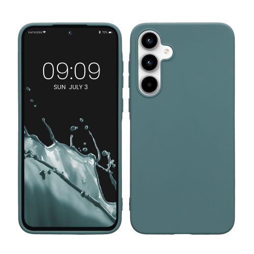 Pouzdro Kwmobile pro Samsung Galaxy A35, tmavě zelené, silikonové, KWM000021PB013C