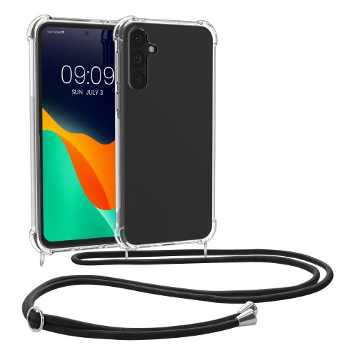 Pouzdro Kwmobile pro Samsung Galaxy A35, průhledné/černé, silikonové, KWM000021PD001C