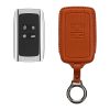 Kryt na klíče od auta Kwmobile pro Renault 4 Buttons - Smart Key, Hnědá, Přírodní Kůže, KWM0000259Y002C