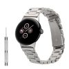 Řemínek Kwmobile pro Google Pixel Watch 2/Pixel Watch, stříbrný, ocelový, KWM000025AC001C