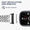 Sada 4 Kwmobile 20mm řemínkových adaptérů pro Honor Watch 4, stříbrná/černá, ocel, KWM000025AZ001C