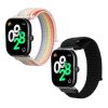 Sada 2 řemínků Kwmobile pro Xiaomi Redmi Watch 4 / Band 8 Pro, černá/vícebarevná, nylon, KWM000025BE001C