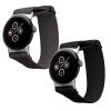 Sada 2 řemínků Kwmobile pro Google Pixel Watch 2/Pixel Watch, černá/šedá, nylon, KWM000025BF001C