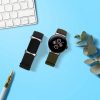 Sada 2 řemínků Kwmobile pro Google Pixel Watch 2/Pixel Watch, černá/tmavě zelená, nylon, KWM000025BF003C