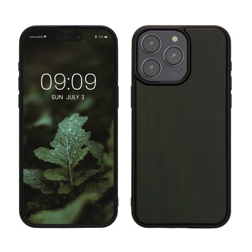 Kryt Kwmobile pro Apple iPhone 15 Pro Max, tmavě zelený, dřevo, KWM000020EF002C