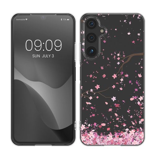 Pouzdro Kwmobile pro Samsung Galaxy A05s, růžové/průhledné, silikonové, KWM000021PP002C