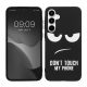 Pouzdro Kwmobile pro Samsung Galaxy A35, černo/bílé, silikonové, KWM000021QC001C