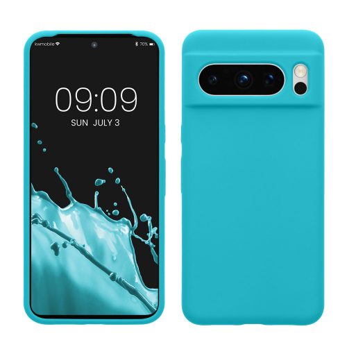 Pouzdro Kwmobile pro Google Pixel 8 Pro, světle modré, silikonové, KWM0000208G047C