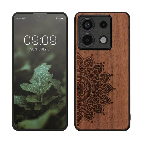 Kryt Kwmobile pro Xiaomi Redmi Note 13 Pro 5G/Poco X6, hnědý, dřevo, KWM000020MN002C