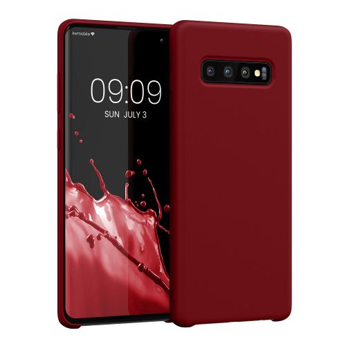 Pouzdro Kwmobile pro Samsung Galaxy S10 Plus, tmavě červené, silikonové, KWM0000105N049C