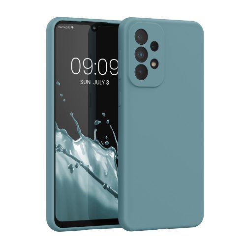 Pouzdro Kwmobile pro Samsung Galaxy A33 5G, tmavě zelené, silikonové, KWM000015GQ053C